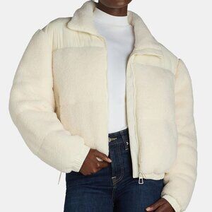 Time and Tru Women's Mixed Media Puffer Jacket M(8-10)